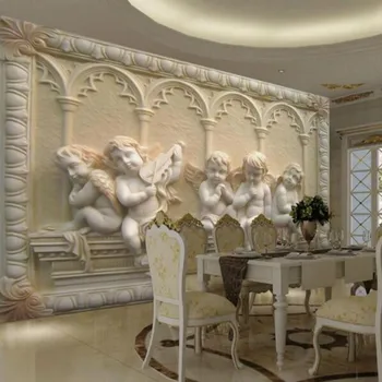Beibehang Európskej anjel tapety 3D tapeta obývacia izba 3d tapety na stenu abstraktných de parede para quarto tapety na stenu 3d