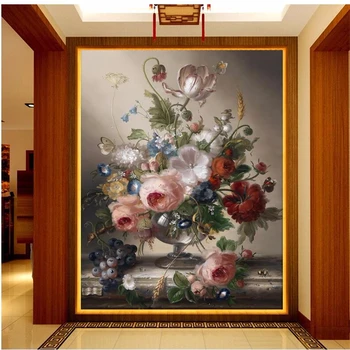 Beibehang foto tapety kvality handričkou Jednoduché a romantické obývacej miestnosti, dekoratívne maľby ušľachtilý váza veľké 3D tapety nástenná maľba