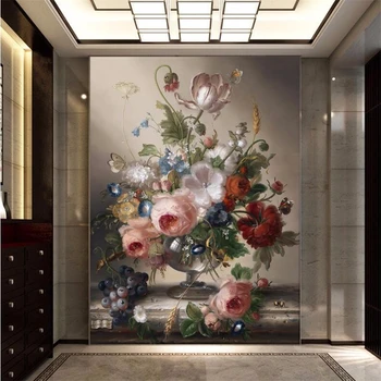 Beibehang foto tapety kvality handričkou Jednoduché a romantické obývacej miestnosti, dekoratívne maľby ušľachtilý váza veľké 3D tapety nástenná maľba