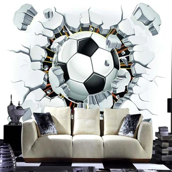Beibehang futbalu tapety šport pozadí nástenná maľba obývacia izba gauč spálňa futbal TV pozadie Vlastná Veľkosť vinylové tapety roll