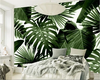 Beibehang Klasické retro tapety tropických dažďových lesov palm banán leaf obývacia izba TV interiéru stenu, tapety na steny, 3 d