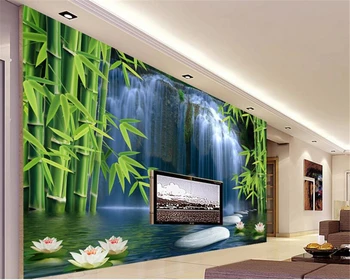 Beibehang stenu papier domova Borovicového lesa vodopád pozadí stenu, dekorácie, maliarstvo, priestor lotus 3D tapeta nástenná maľba
