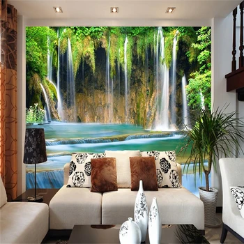 Beibehang Vlastné Foto Tapety nástenná maľba na Stenu-Nálepky Vodopád Vodopád 3D Krajiny Pozadí Steny Pozadí abstraktných de parede