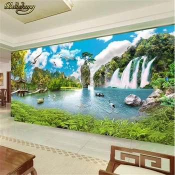 Beibehang Vlastné foto tapety veľké nástenné samolepky na stenu krajiny vodopád krajiny 3D TV pozadie stenu abstraktných de parede
