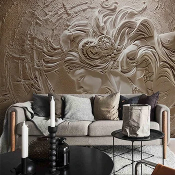 Beibehang Vlastnú tapetu 3D troch-dimenzionální úľavu krásy pozadí nástenné maľby foto tapety carta da parati