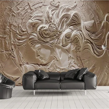 Beibehang Vlastnú tapetu 3D troch-dimenzionální úľavu krásy pozadí nástenné maľby foto tapety carta da parati