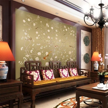 Beibehang Vlastnú tapetu 3d Čínskej vysokej rukou ručne maľované pero a kvet mapu Čínskych vietor abstraktných de parede 3d tapety