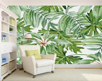 Beibehang Vlastnú tapetu retro tropických dažďových lesov palm banán leaf obývacia izba, spálňa, TV, gauč pozadí steny 3d tapety