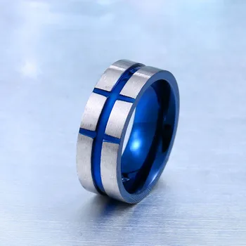 BEIER najvyššej kvality modrá peeling, nerezový krúžok jednoduchý štýl šperky pre človeka veľkoobchodné ceny BR-R083