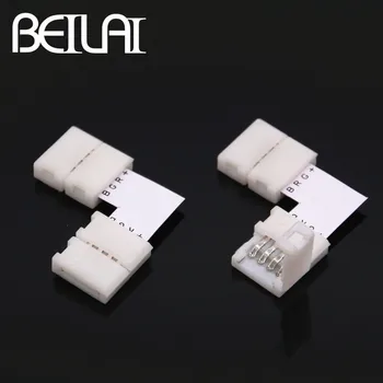 BEILAI 10PCS RGB LED Pásy Konektor 4pins 10 mm L T X Tvar Zadarmo zváranie Konektor