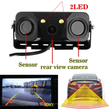Bezdrôtové 3 v 1 Auto Visual Zozadu Inteligentný Fotoaparát S Zálohu Parkovanie Snímač Radaru Systému Pre Parkovanie Pomoc