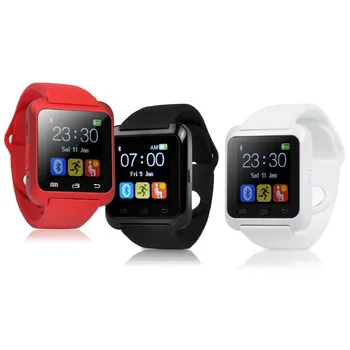 Bezdrôtový Bluetooth U80 Smart Hodinky BT-oznámenie Anti-Stratil Náramkové hodinky pre iPhone 6/6P Samsung S3 S4 S5 S6 telefón Android