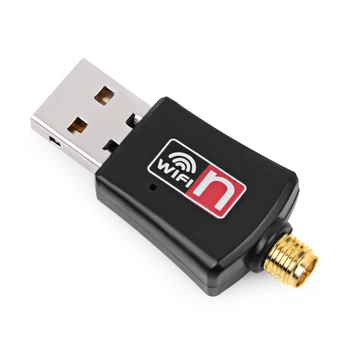 Bezdrôtový WiFi Adaptér 300Mbps 2dbi USB Anténu Wifi, Mini Sieťové Karty siete LAN 802.11 b/g/n 2.4 G Adaptador Wifi Prijímač