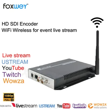 Bezdrôtový Wifi HD SDI Encoder H264 H265 RTMP Encoder pre Svadobné Webcast Novinky Živé vysielanie o Ustream Škubnutí Youtube -FOXWEY