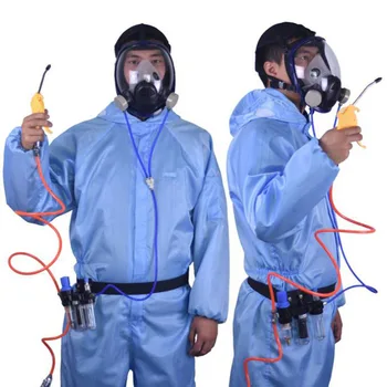 Bezpečnosť CHemcial Funkcia Privádzaného Vzduchu Fed Respirátor Systém S 6800 Plnú Tvár Priemysel Plynová Maska, Respirátor