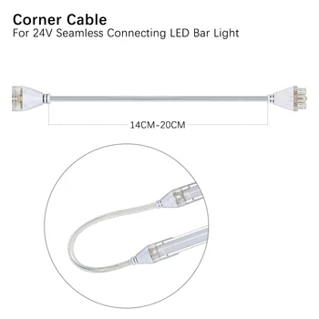 Bezproblémové Pripojenie DC Napájací kábel Samica konektor pre 24V Bezproblémové Pripojenie LED Panel Svetlo