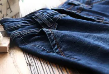 Bežné jeans denim obličkového nohavice pre ženy, plus veľkosť vysoký pás bavlnená zmes modrá nové módne jar jeseň plnej dĺžke kpr0801