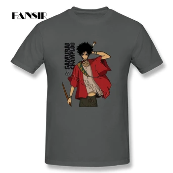 Bežné Samurai Champloo Anime T Shirt Homme Krátky Rukáv Organickej Bavlny Mužov Tričko Topy Tee Plus Veľkosť