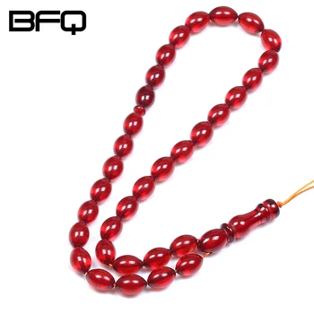 BFQ New Islamic Šperky Červenej Farby, Živice Materiálov Imitácia Tesbih Korálky Moslimských Ruženec IA-MR057