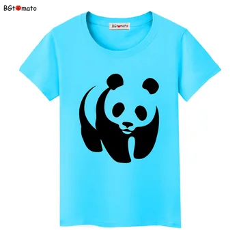 BGtomato krásne Panda art tlač T-košele pre ženy Priateľské roztomilý letné pohode košele Pôvodnej značky Oblečenie bežné tees