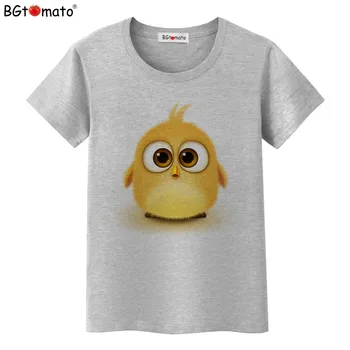 BGtomato tričko Super krásny žltý vták tee tričko hot predaj zábavné tričká, Lacné predaj úplne nový tee tričko femme