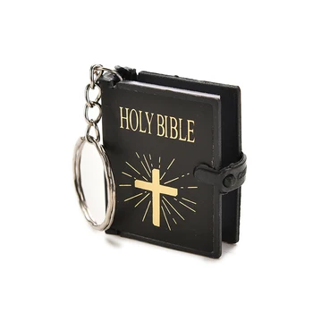 Biblia prívesok na knihu keychain náboženstvo anglická verzia svätého, kresťanské ježiš krúžok keyring dar modlitby boh vám žehnaj