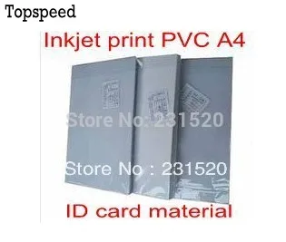 Biela ID Karty, Potlač materiálu, Prázdnu Atramentovú tlač PVC listov A4, 50sets,Jednu stranu tlač, 0.43 mm hrubé