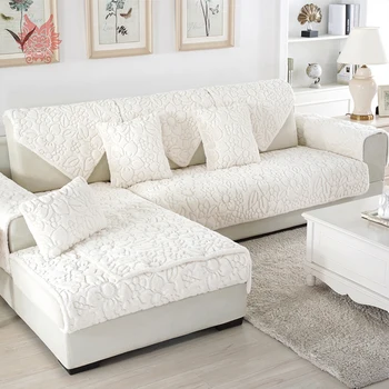 Biela sivá kvetinový prešívaný gauč kryt plyšové dlhú srsť poťahy fundas de gauč výkres gauči zahŕňa fundas de gauč SP4957