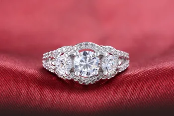 Biela zlatá Farba šperky elegantné príslušenstvo AAA Crystal 585 zapojenie snubné prstene pre ženy anillos de plata anel Hot DR173