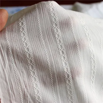 Biele Plátno Bavlnené Žakárové Tkaniny Pastoračnej Malé Čerstvé Tričko Tkaniny Sukne Nosiť
