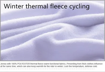 Biele pánske Cyklistické Zimné Thermal Fleece Cyklistické Oblečenie Ropa Ciclismo Ciclismo Maillot Zimné Cyklistika Dres