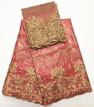 Bielej farby, vyšívané bazin riche getzner s tylu čipky textílie Afriky Bazin textílie pre ženy šaty