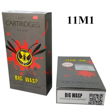BIGWASP Šedá Jednorazových Ihiel Cartridge 11 Single Stack Magnum (11M1) 20Pcs/Box