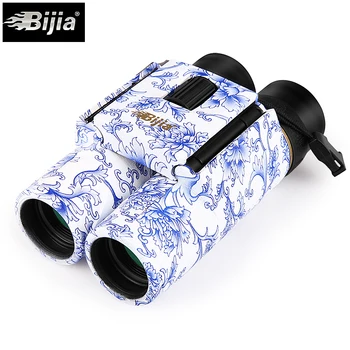 BIJIA 10x25 mini skladacie vrecko binokulárne dusíka-plnené vodotesný ďalekohľad ďalekohľad okuliare pre lov cestovanie