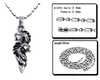 Biliss Mužov Šperky Nové Modely z Nerezovej Ocele Mens Double Dragon Náhrdelník Prívesok pre Chlapcov Dary