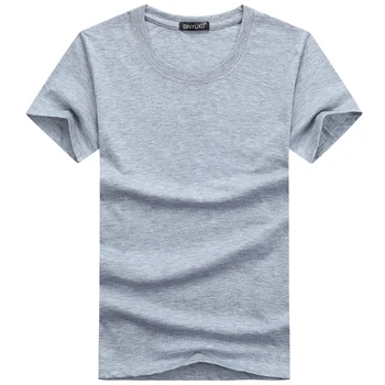 BINYUXDHot Predaj kvalitné módne Tričko veľkosť Muži T-Tričko Krátky Rukáv Pevné Bežné Bavlnené Tričko Tričko Letné Oblečenie