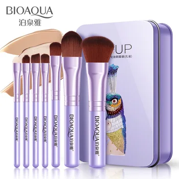 BIOAQUA 7Pcs make-up Sada štetcov Eye Lip Tvár Foundation Make-Up Štetec Auta Mäkké Vlákno Vlasy Nástroje 2018 najpredávanejšie Produkty