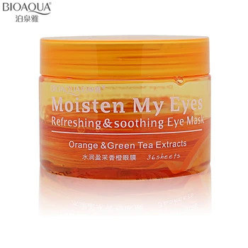 BIOAQUA Značky Očná Maska Orange Vitamín C, Skin Care Odstrániť temný Kruh Hydratačné Anti-wrinkle Anti-aging Eye Masky 80g