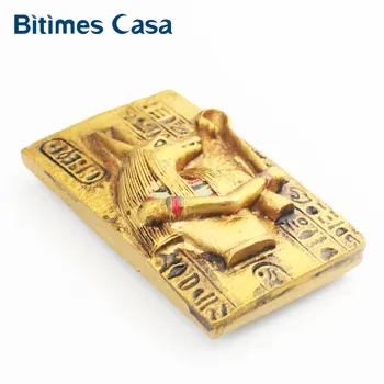 Bitimes 3 Kusy 3D Magnety na Chladničku Cestovné Suvenírov Egypt Anubis Kultúry Kleopatra Magnetické Chladnička Nálepky Aimant