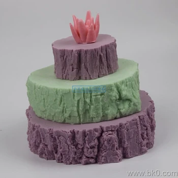 BJ002 3D Veľký Peň Stromu Silikónové Formy Vianočné Fondant Cake Zdobenie Nástroje Čokoláda Hliny Candy Formy Kuchyňa Pečenie