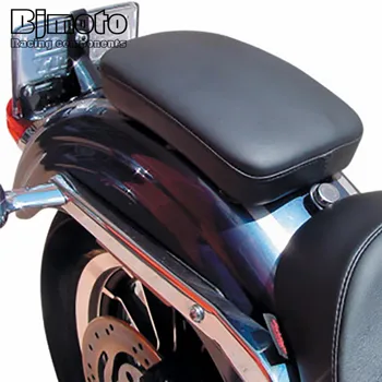 Bjmoto Moto Kríž Pillion Obdĺžnikové Podložky Seat 8 Prísavky Sólo Zadné Sedadlo Spolujazdca Sedlo Pre Harley Chopper Cruiser Vlastné