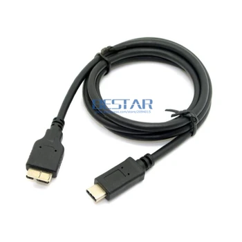 Black 1m 3 ft USB 3.1 USB-C USB3.1 typ-c samec na USB 3.0 Micro B MicroB muž dátový kábel pre MacBook pevného disku