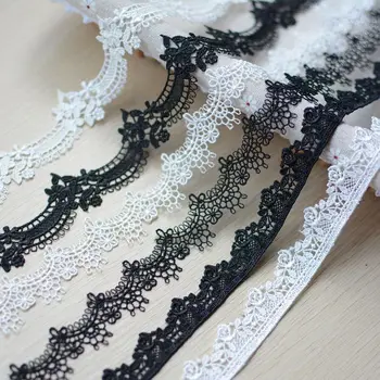 Black-and-white-3 nádherné rozpustné vo vode čipkou dekorácie diy formálne šaty nevesta náhrdelník čipkou dekorácie, doplnky