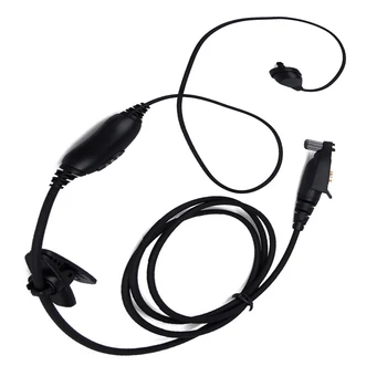 Black Covert Akustické Trubice Slúchadlo PTT MIC Headset pre Motorola GP328plus VOX GP338plus GP344 GP388 walkie talkie obojsmerná rádiová