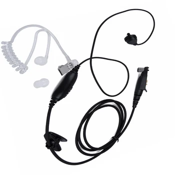 Black Covert Akustické Trubice Slúchadlo PTT MIC Headset pre Motorola GP328plus VOX GP338plus GP344 GP388 walkie talkie obojsmerná rádiová