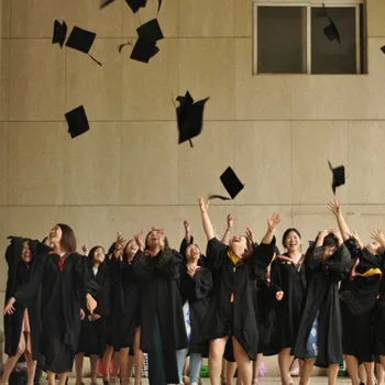 Black Malty Rada Dospelých Štúdia Klobúk Spp Šaty Príslušenstvo Študent, Absolvent