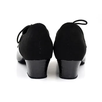 Black Nubuk S Lakovej Usne Veľkosti 4.5-13.5 Zapatos De Baile Výška Podpätku 4cm Profesionálne latinské Tanečné Topánky Mužov ML004