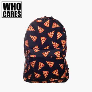 Black pizza 3D Tlač batoh ženy mochila batohy 2016, ktorý sa stará Nový školský mochilas batohy sac dos rugtas zainetto