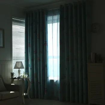 Blackout závesy cartoon sova dieťa spálne okno zaobchádzanie s tylu záclony panel moderné krátke
