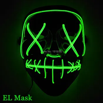 Blikajúce EL Vodiča a Halloween Masky Svietiacimi LED Neon Maska,EL Drôt Maska pre Mužov Darček Narodeniny, Party Dekorácie, doprava Zdarma